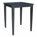 Fine-Line Solid Wood Top Table - Shaker Legs - Black FI3534597